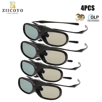 

4PCS x ZIICOYO 3D Active Shutter DLP-Link Glasses For Optama/ Acer/BenQ/NEC/View Sonic/Sharp/ Dell All DLP-Link Projectors