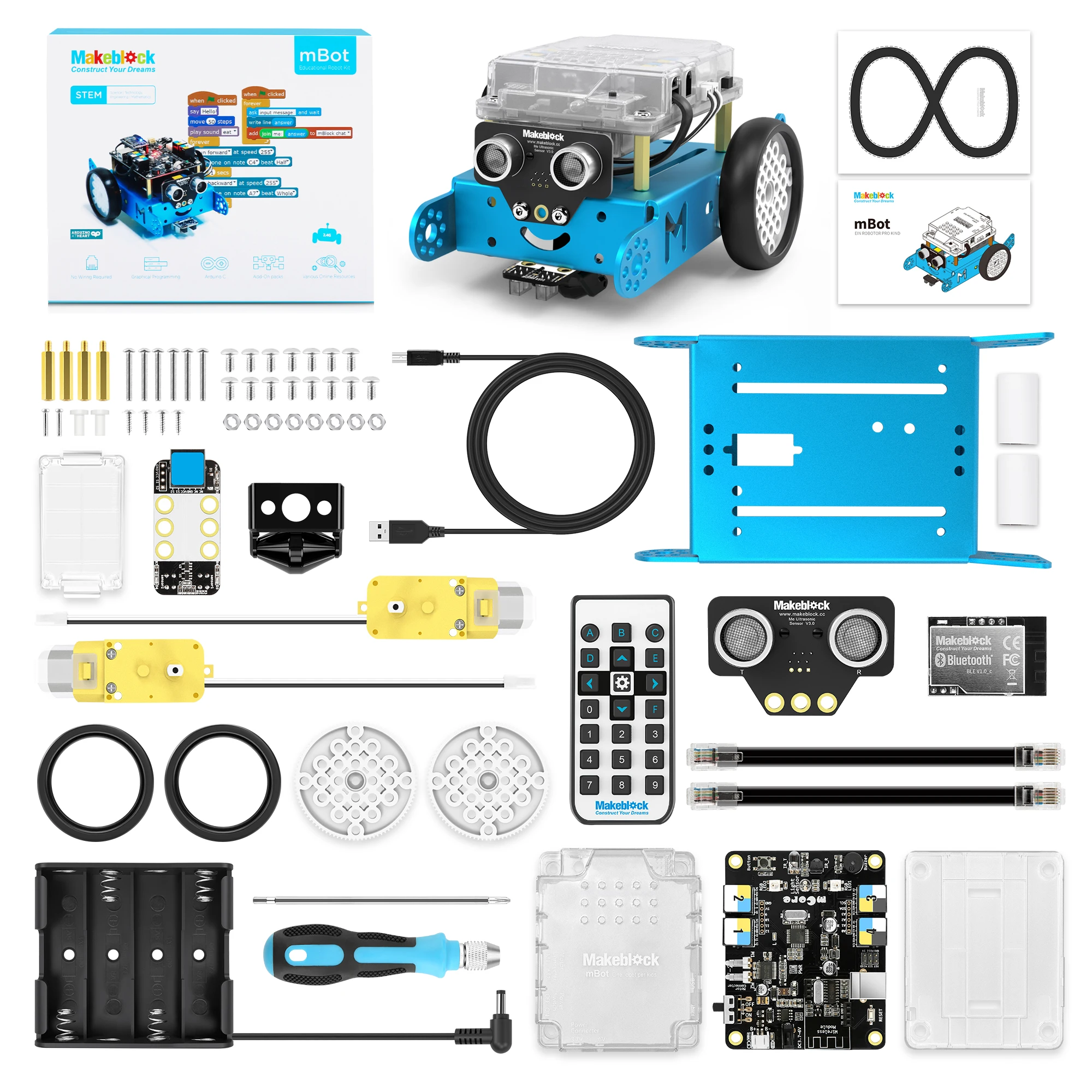 Makeblock mBot DIY Robot Kit Arduino программирование начального уровня для детей обучение STEM.