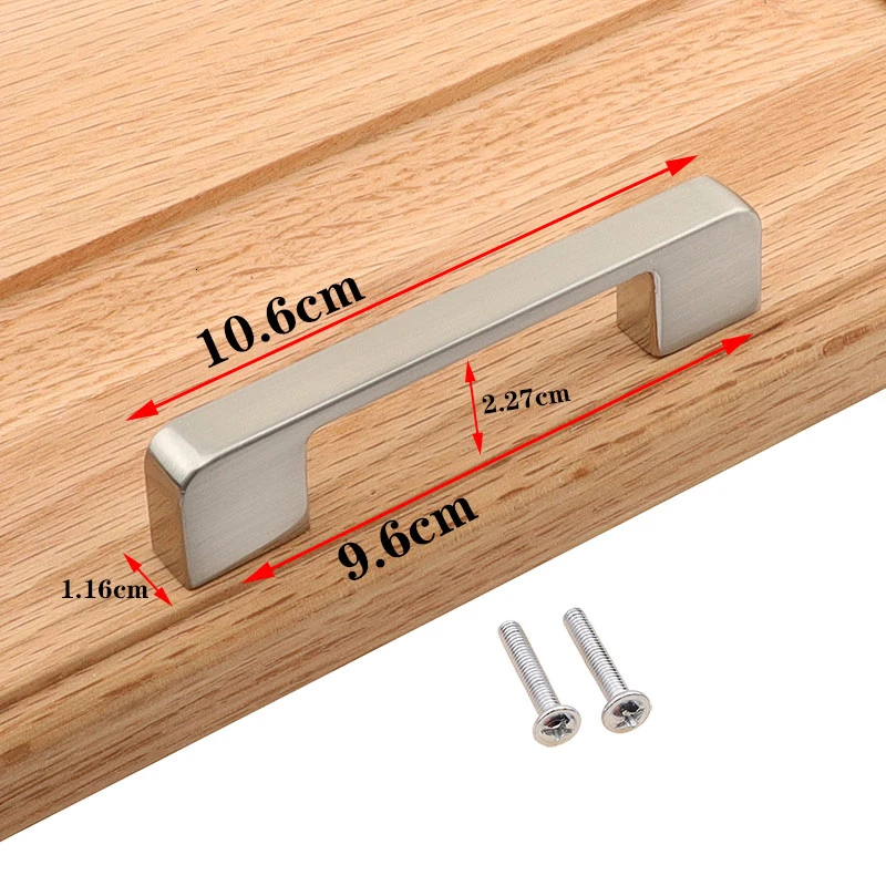 QVWN выдвижной ящик для мебели ручки для шкафа Шкаф из цинкового сплава двери тянуть 96 мм/128 мм/160 мм/192 мм/320 мм Шаг отверстия - Цвет: 2354-10.6cm