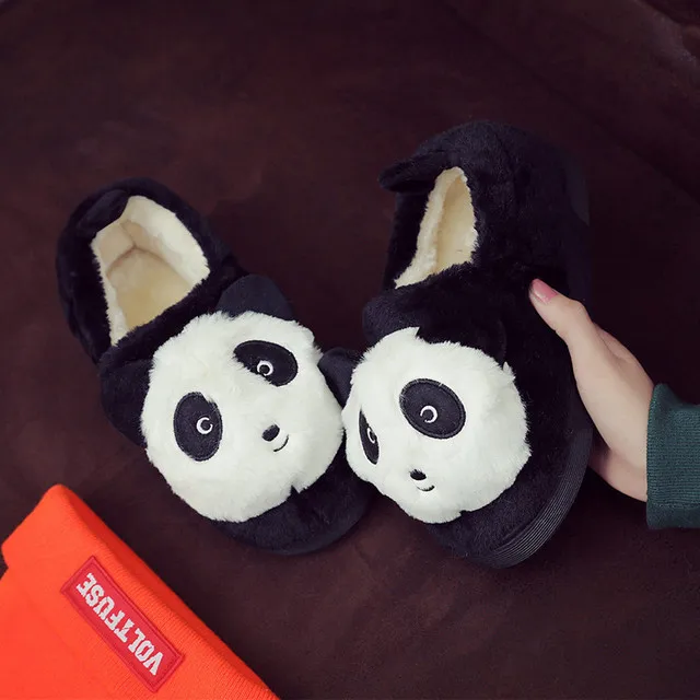 Осень-зима г. Новые милые хлопковые тапочки с рисунком панды для мужчин и женщин предназначены для сохранения тепла в домашних условиях