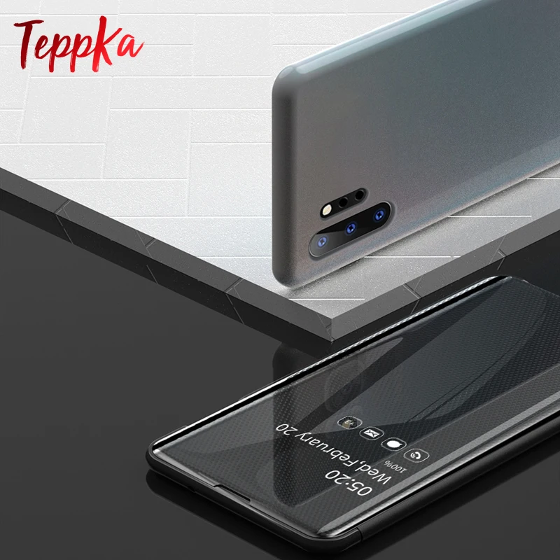 Новый Умный зеркальный флип чехол для samsung Galaxy Note 10 Plus S10 S9 S8 S7 Edge 9 8 s10 5G S10e