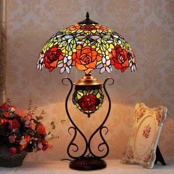 

2020 Time-limited New Arrival Tafellamp Lamp Selling 18-inch Roses Marriage Room Decorates Sitting Bedroom Desk Handmade Art