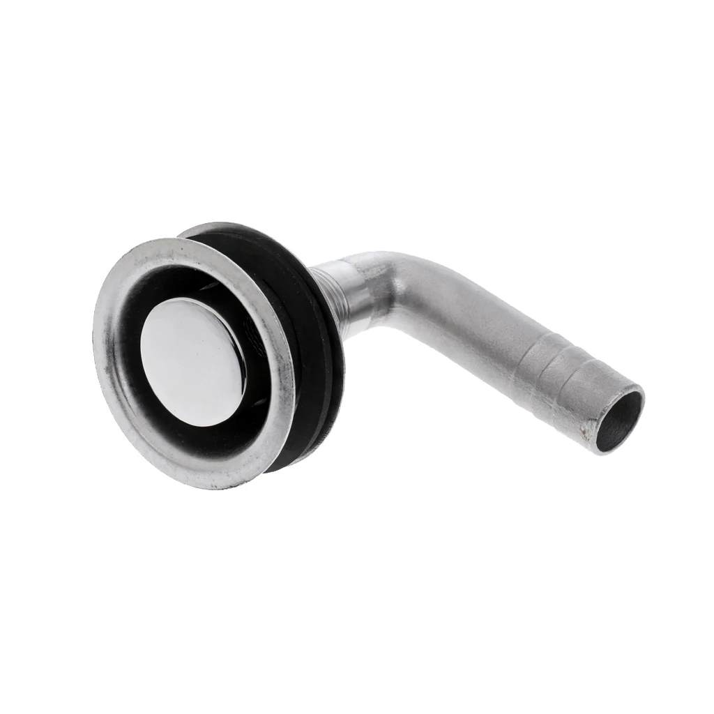 5/8' Marine Boat Fuel Breather Gas Tank Vent Stainless Steel Flush