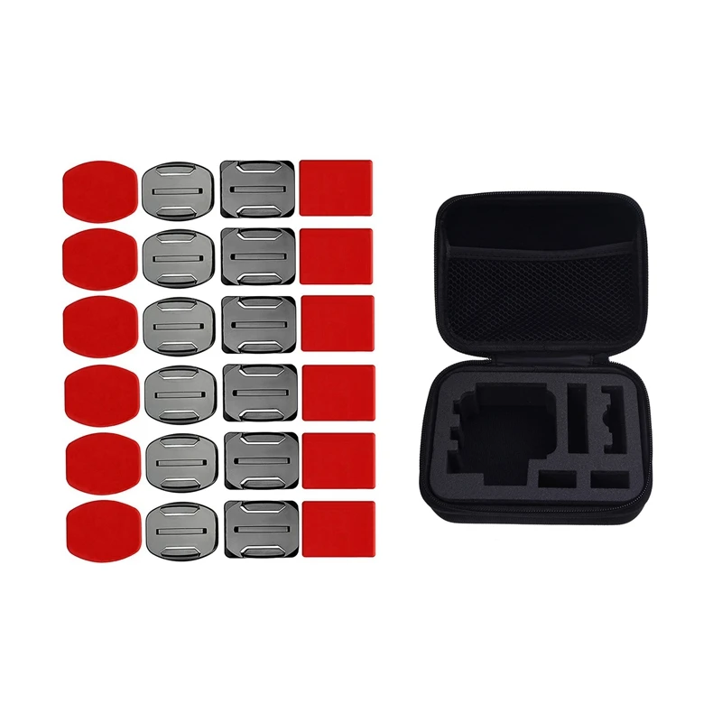 Чехол черный для GoPro Hero 1 2 3 + и 12x поверхностные крепления 12X клейкие наклейки 7/6/5/4/3