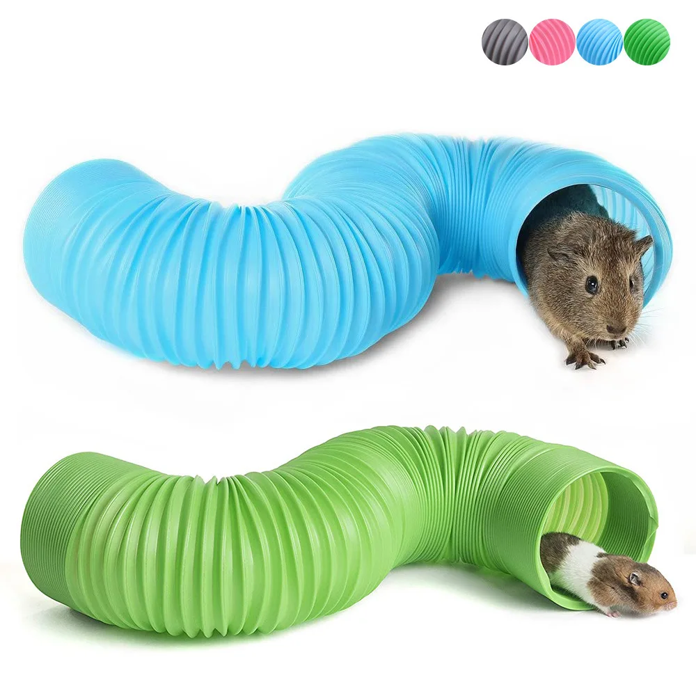 Túnel telescópico pequeño de diversión para mascotas, 100cm, pipa de conejillo de indias, erizo, My neptoro, huret, productos, juguetes para hámster