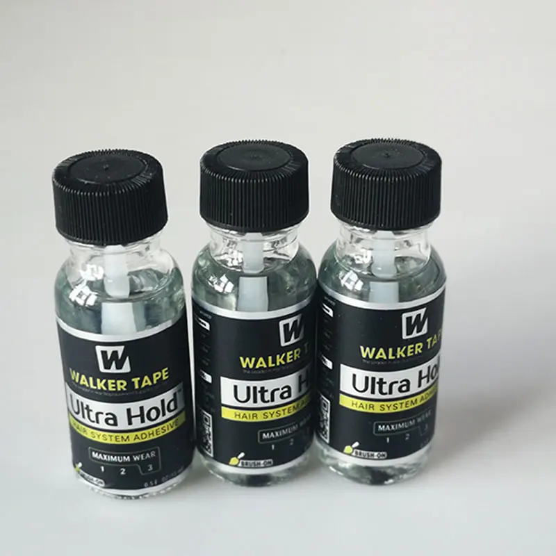 Waterproof professional hair glue ULTRA HOLD LACE WIG ADHESIVE GLUE BY WALKER TAPE 0.5 OZ WITH Lace wig glue. toupee glue - Цвет: 0.5oz glue 3 pcs