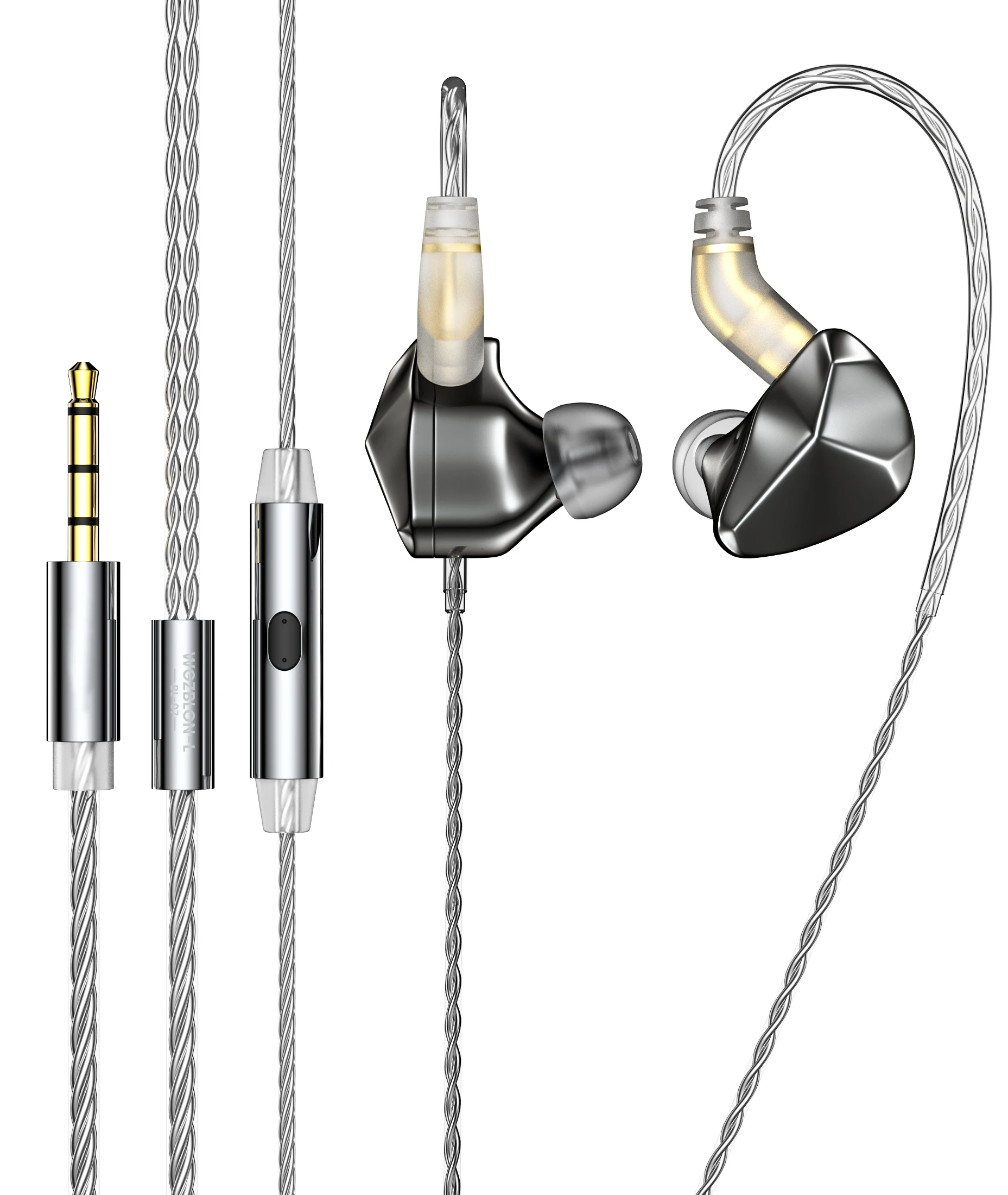 Fone de Ouvido Blon Único Driver Dinâmico Nova Chegada Iem Fones Áudio Música Durável 0.78mm 2pin Bl07 Bl03 Bl-07 - Image 4