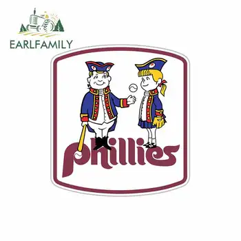 

EARLFAMILY 13cm x 11.9cm For Philadelphia Phillies Baseball Car Stickers And Decals Occlusion Scratch Creative Stickers Fashion