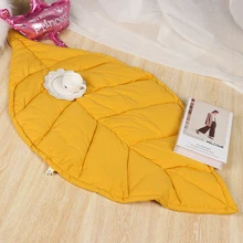 1 шт., детские игровые коврики с листьями, коврик для ползания, мягкий хлопковый постельный коврик для ползания, декор детской комнаты, чехол с листьями