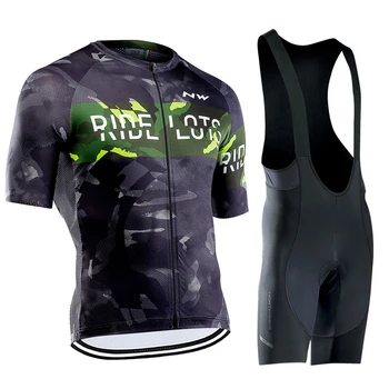 

NW 2020 New Cycling Jersey Set Men Short Sleeve Bike Jersey Suit Maillot Ciclismo Bicicleta Cycle Clothes Summer Bib Short Set