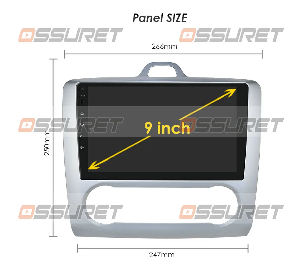 Hizpo 2G + 32G 9 дюймов Автомобильный Android 10 GPS навигатор 2 DIN автомобильный