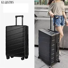 KLQDZMS 20/24/26 inch Новая мода ABS+ PC Сумки на колёсиках Чемодан Спиннер Для мужчин Для женщин Бизнес бренд чемодан на колесах чемодан дорожная сумка