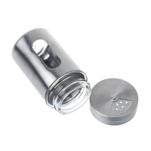 Нержавеющая сталь приправа контейнер для приправ специй стекло печать перца Шейкер Бутылка 72XF