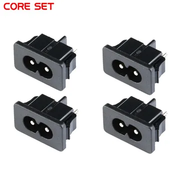 

5Pcs IEC320 C8 Black 2 Terminal Power Plug Inlet Socket AC 250V 2.5A
