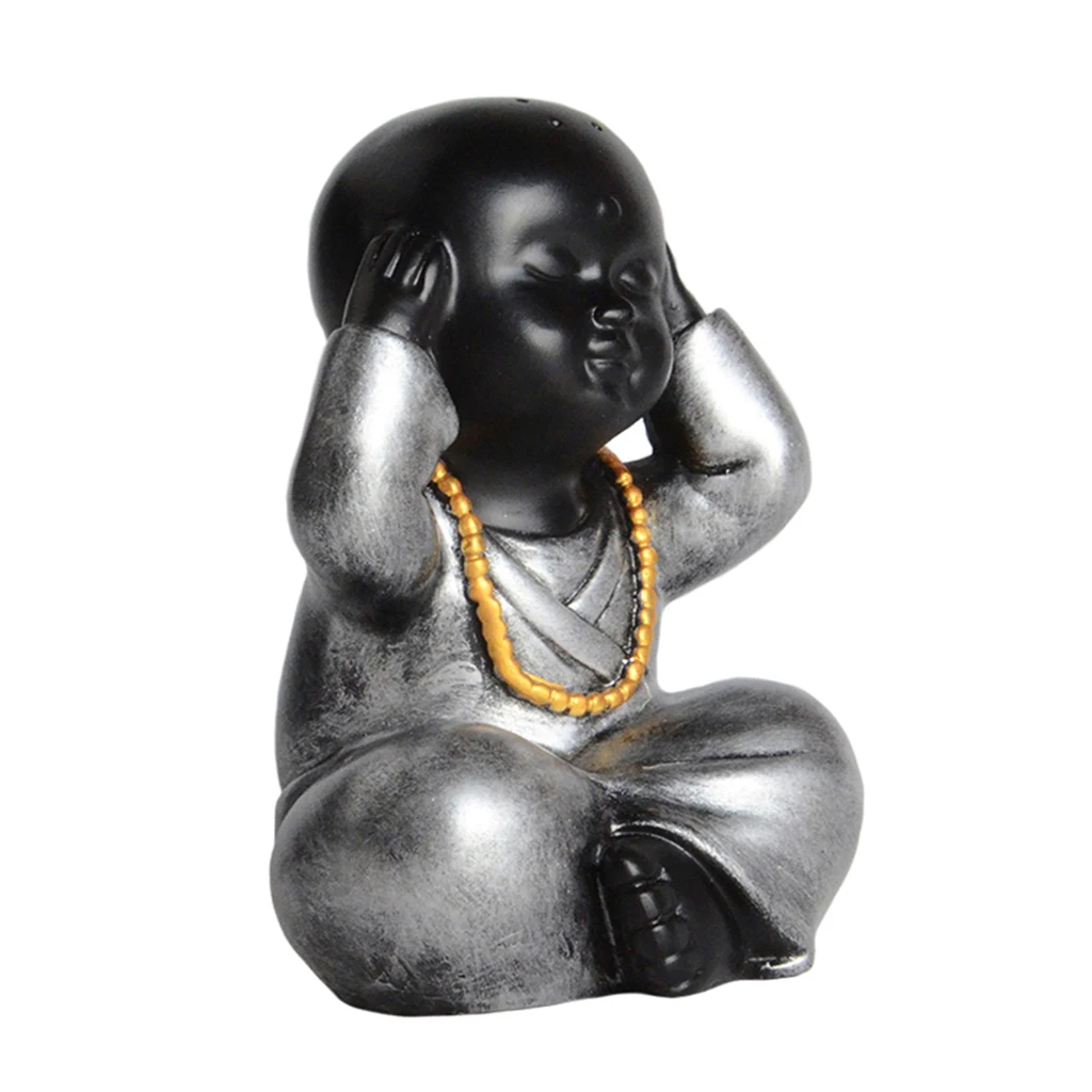 Buddha Statue Resin Crafts Ornament Little Monks Figurine Automotive Home Decoration