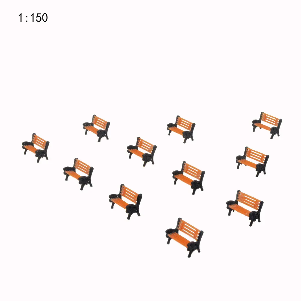 

30pcs/lot 1:150scale model color park chair toys ABS plastic miniature seats for diorama architecture park garden scenery making