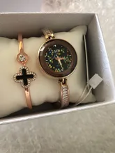 GEDI-Reloj de pulsera de lujo para mujer, elegante, de cuarzo, oro rosa