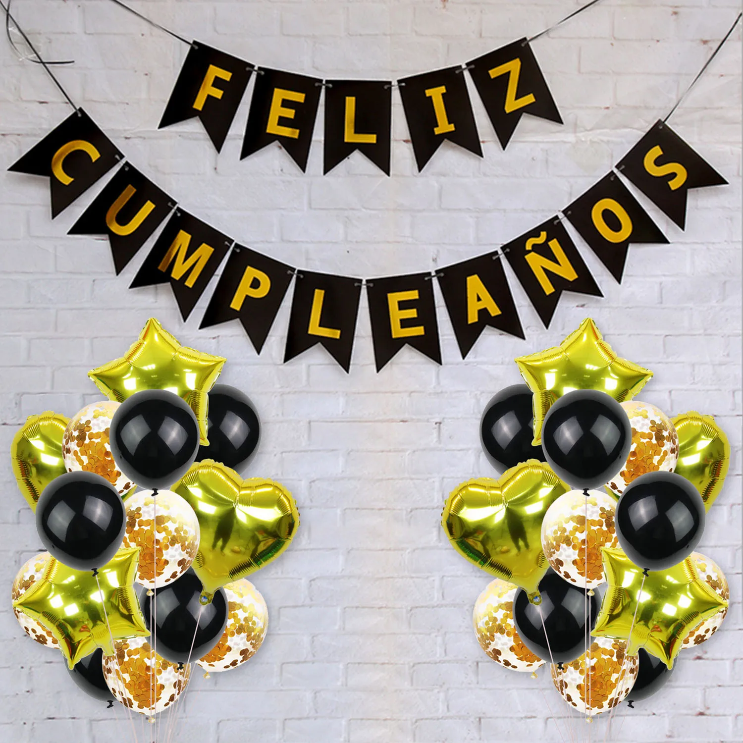 30 шт. Feliz Cumpleanos день рождения Золотой набор украшений с баннером лента занавеска воздушные шары для детей Взрослые вечерние золотые реквизиты
