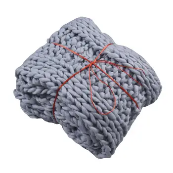 

Handmade Icelandic Knitting Wool Blanket Soft Sofa Blanket Bedspread Cover For Bed Warm Portable Car Travel Coverlet Bedding