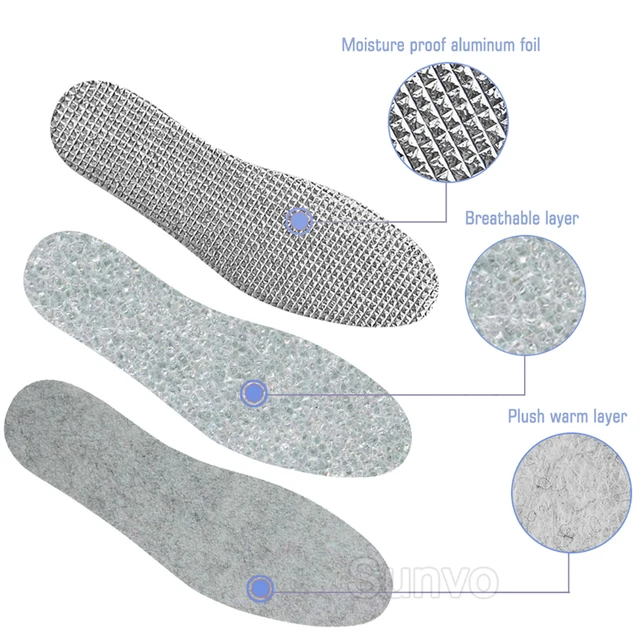Foil Insoles Winter Warm Shoe Pads Comfortable Deodorant Aliexpress