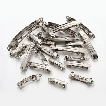 

100 Pcs Hair Clip Flat Top Single Prong Hairpins for Hair Styling DIY Accessory XXFD