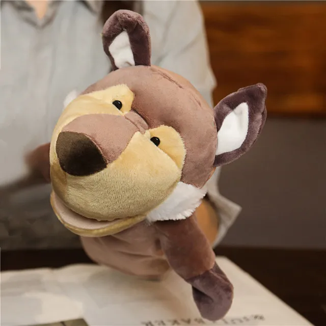 thumbnail image 1 of Soft Stuffed Toy Doll Animal Plush Doll Educational Baby Toys Lion Elephant Monkey Giraffe Tiger Bunny Kawaii Hand Finger Puppet, 1 of 5