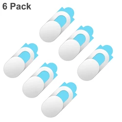 Universal Magnetic Webcam Privacy Shutter Cover (6 PCS WHITE)