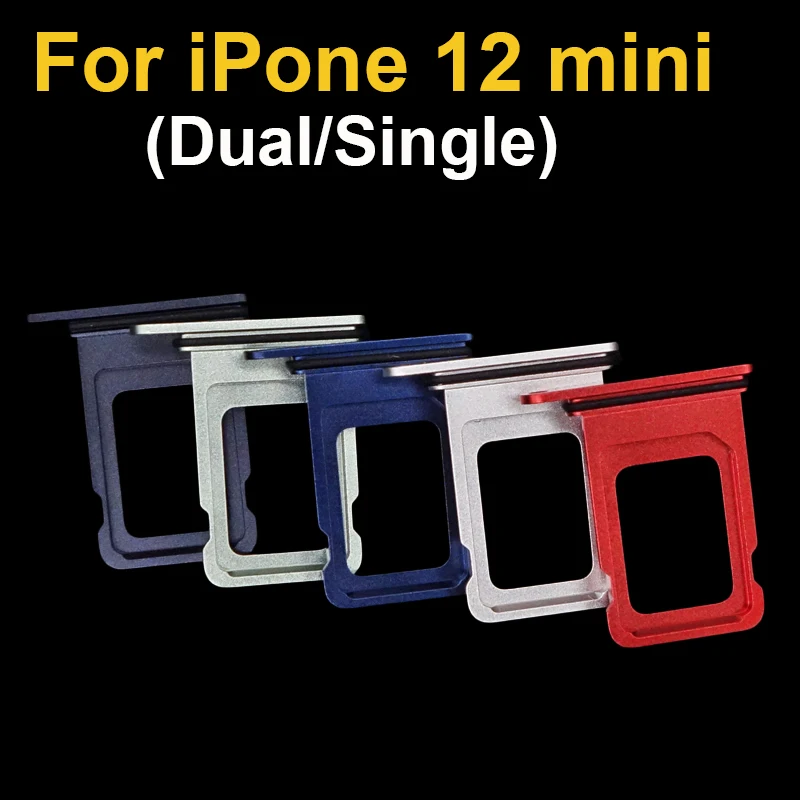 Двойной/одинарный слот для держателя мини-Sim-карты iPhone 12 с резиновой