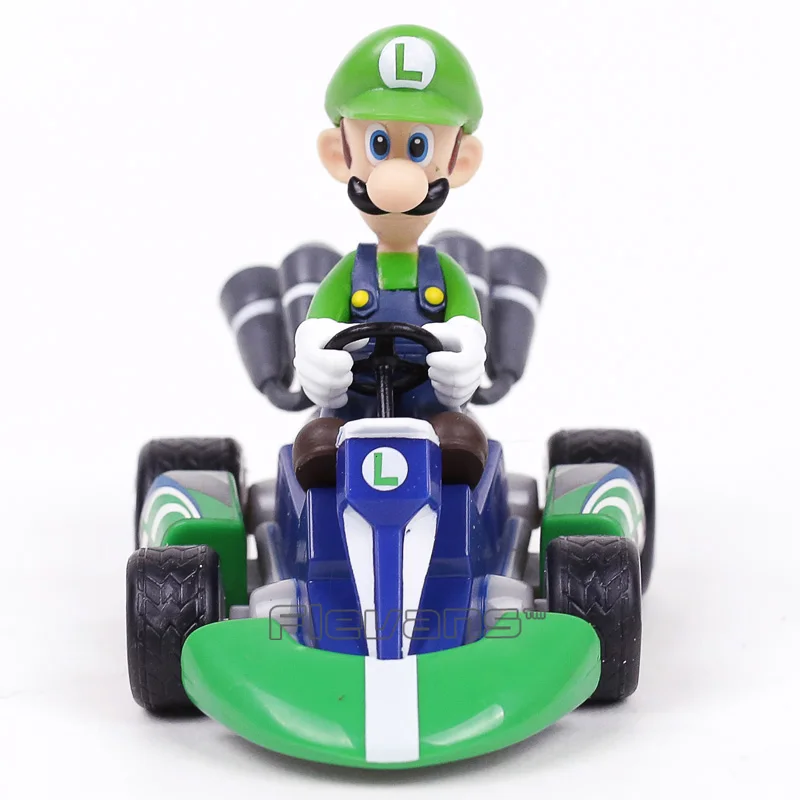 Super Mario Bros Kart Марио Luiji персик Bowser жаба Донки Конг Луиджи Марио отступить гонщик Автомобили ПВХ Фигурки игрушки 7 шт./компл