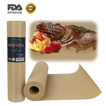 

Popular Barbecue Paper Butcher Kraft Paper Roll Steak Paper Carry Tube FDA Certification Approved for BBQ Meat Baking Food