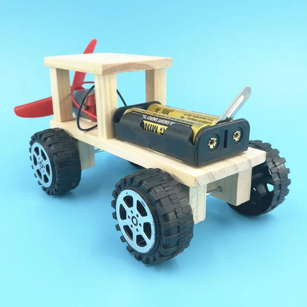 Mini Wind Powered Motor Robot Car/ Airplane, Wind Car DIY Puzzle Robot Kit, Windmilling DIY Robot Plane