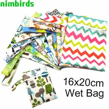 Водонепроницаемая многоразовая мокрая сумка с принтом подушечки для кормления сумки на молнии сумка для подгузников дорожная менструальная Подушка влажные сухие сумки 16x20 см