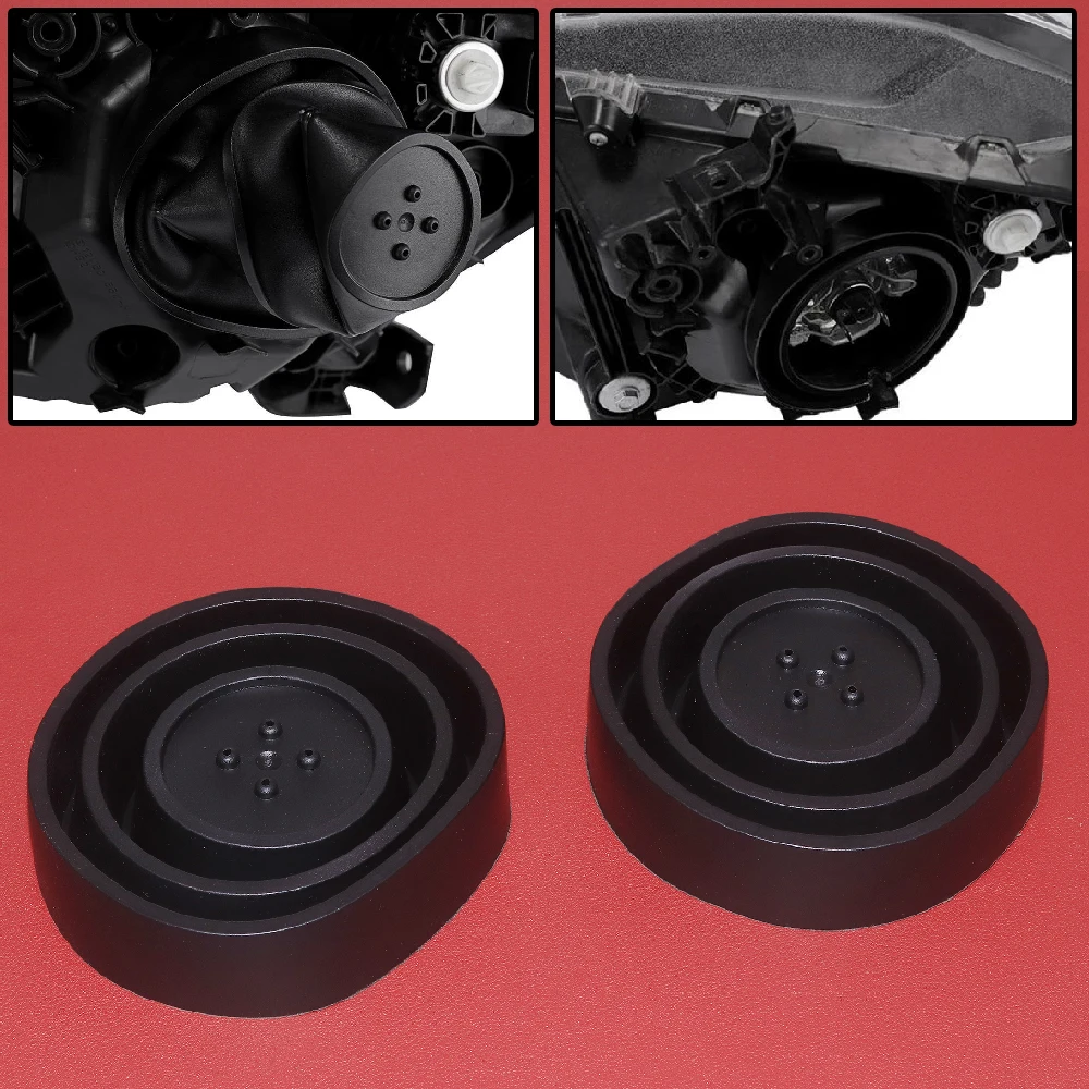 

JEAZEA 2x Universal Seal Cap Dust Cover 5 Sizes for Car Headlight LED HID Lamp Kit Headlights Double Lamp Dust Cover Accessories