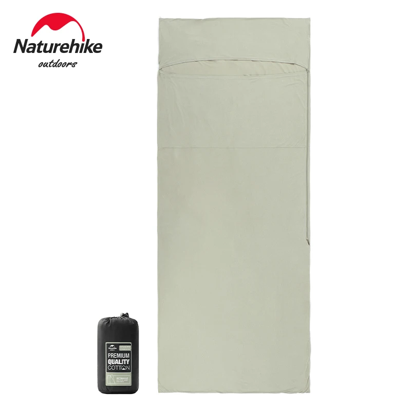 Naturehike Cotton Sleeping Bag Liner Silky Ultralight Travel Hotel Sleeping Bag Liner Splicable Envelopes Backpack Camping Sheet