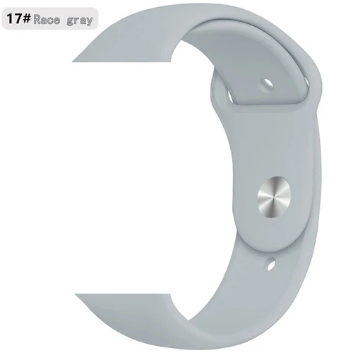 Ремешок для apple watch pulseira apple watch 4 5 3 band 44 мм/40 мм iwatch band 5 4 42 мм 38 мм correa браслет аксессуары для часов - Цвет ремешка: Race gray 17
