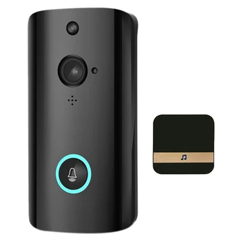 

Smart Wireless Doorbell Video Camera Home Security WiFi Remote Video Phone Intercom Bell Support TF Card(EU Plug)