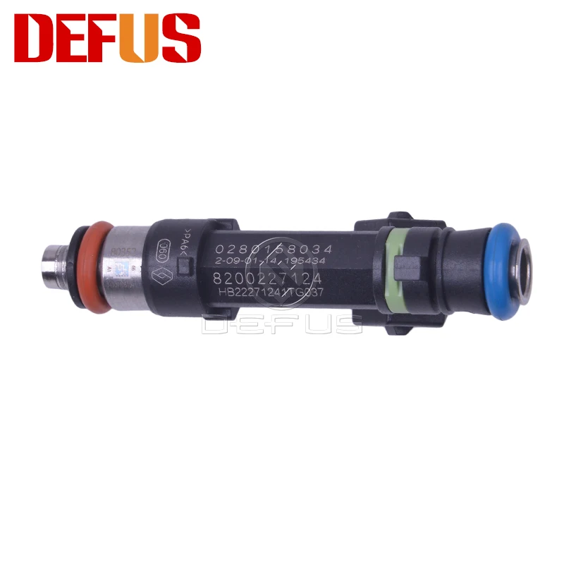 DEFUS 4 шт. OEM 0280158034 топливный инжектор для dacia lodgy Dokker Renault Logan 1,4-1.6L 2007-2013 Высокое качество бренд Замена
