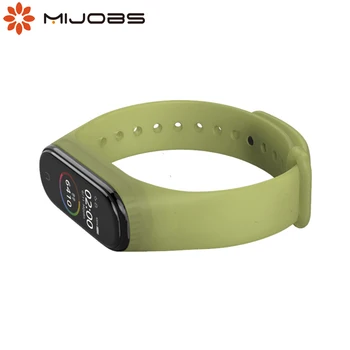 

Mijobs Wrist Strap for Xiaomi Mi Band 4 Strap Mi Band 4 correa in Smart Wristband Tansparent Silicone Bracelet for Mi Band 3