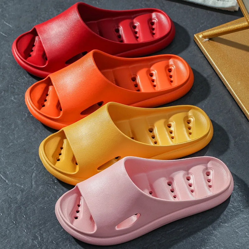 

Slippers women and men at home indoor bathroom bath slippers lovely lovers net red anti slip leakage thick soled slippers