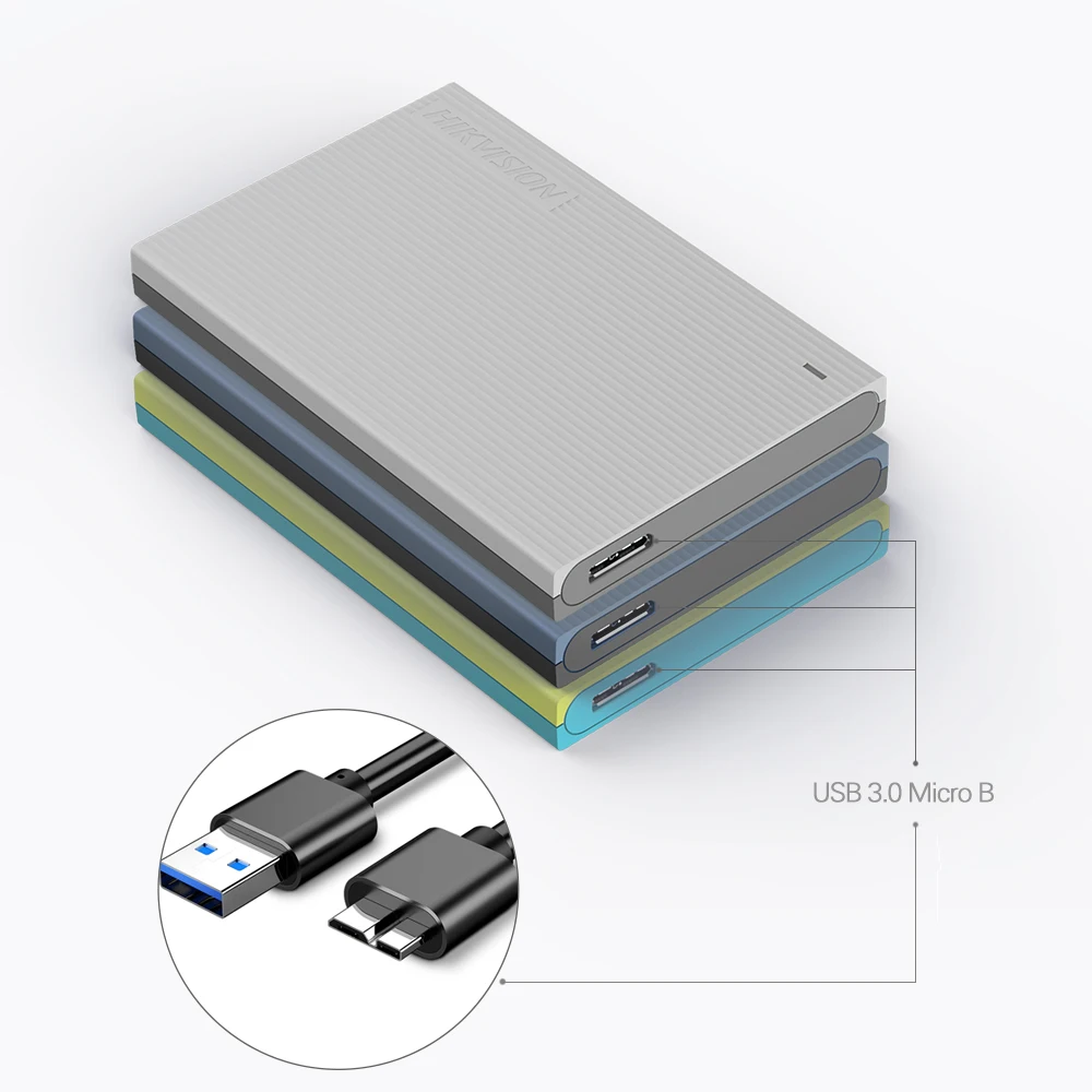 Hikvision Original 1TB PortaBLUEe Hard Disk Drive External 2TB HDD USB3.0 Micro B Mobile External Storage for PC laptop HDD T30