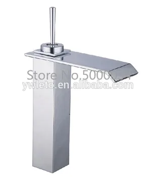 

w-1007 waterfall glass tap & basin faucet & single handle wash faucet