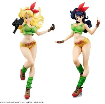 

Japan Anime Dragon Ball Z Gals Glitter & Glamours Lunch Lunchi Black Hair Ver. PVC Action Figure Model Sexy Girl Decoration Toys