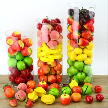 

20Pcs/Set Plastic Simulation Mini Fake Fruit Decor Apple Orange Lemon Strawberry Artificial Model Props House Party Decor