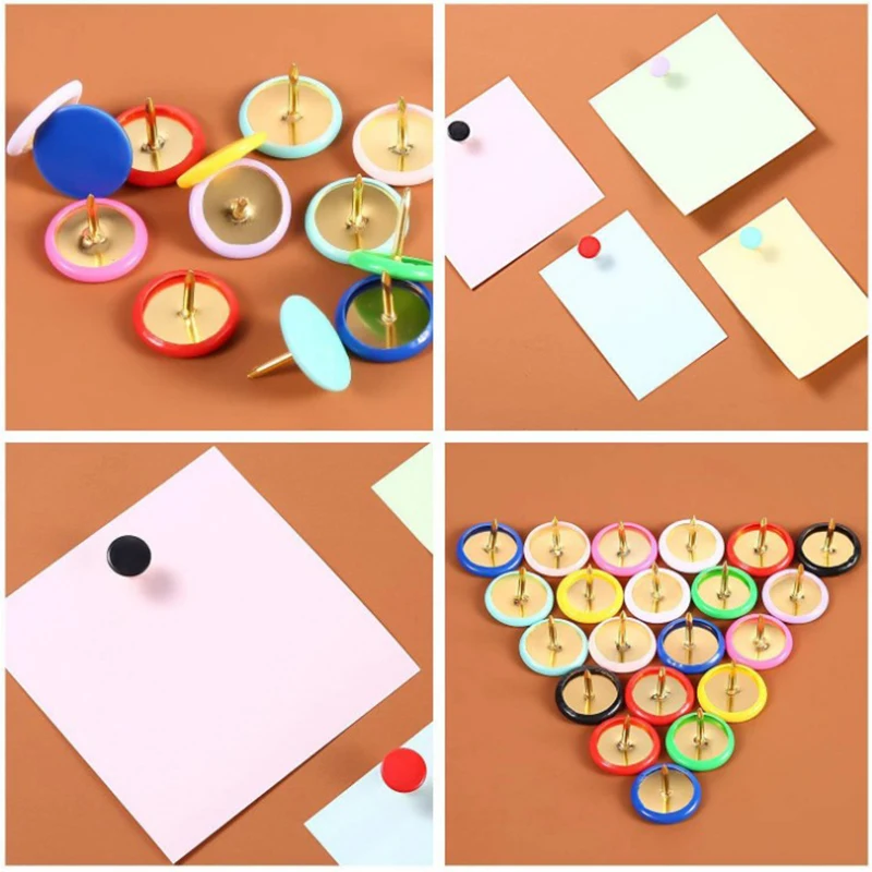 Home Office Drawing Pins Pushpin Thumbtack Cork Board Photo Wall Map Markers 100pcs