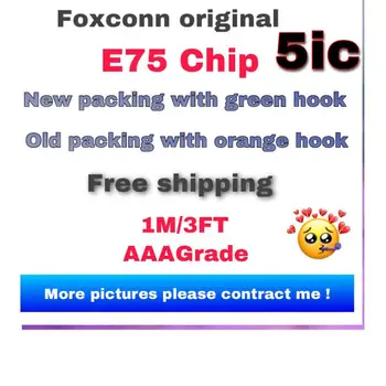 

1000Pcs/lot,Genuine AAA 1m/3ft E75 Chip OD:3.0mm Data USB charger Cable Foxconn for phone 5 6 6s 7 Plus 8 X XMAX with retail box