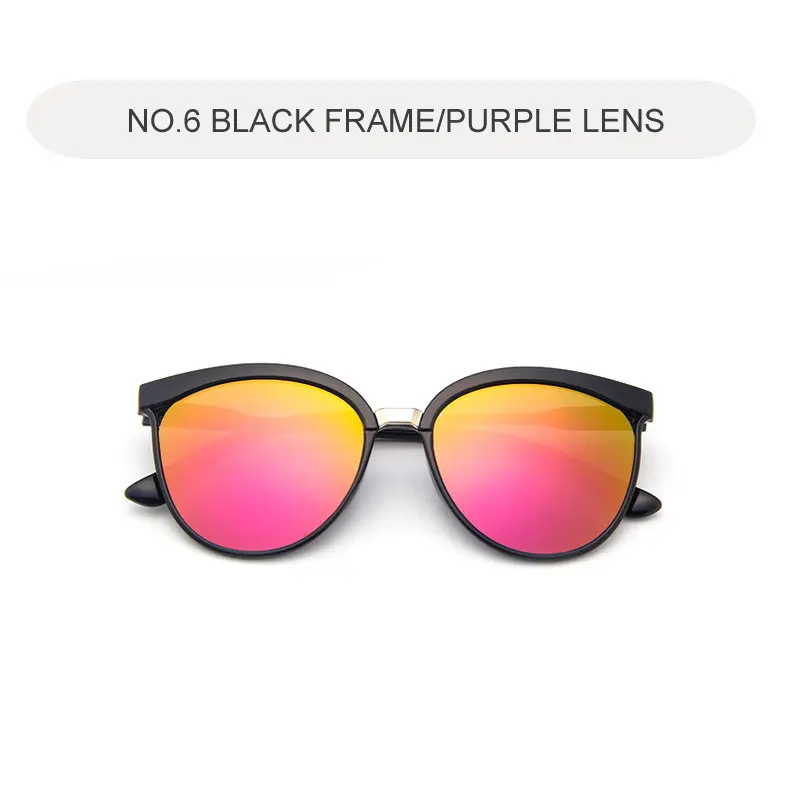 Кошачий глаз солнцезащитные очки женские Винтажные Солнцезащитные очки Роскошные пластиковые солнцезащитные очки Классические женские очки ретро черные очки de sol gafas - Цвет линз: C6 Black-Purple