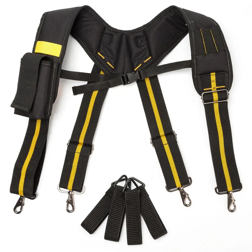 Men X Type Tooling Suspender Hang Tool Bag Reducing Weight Multifunction Tooling Strap Heavy Work Tool Belt Braces Suspenders