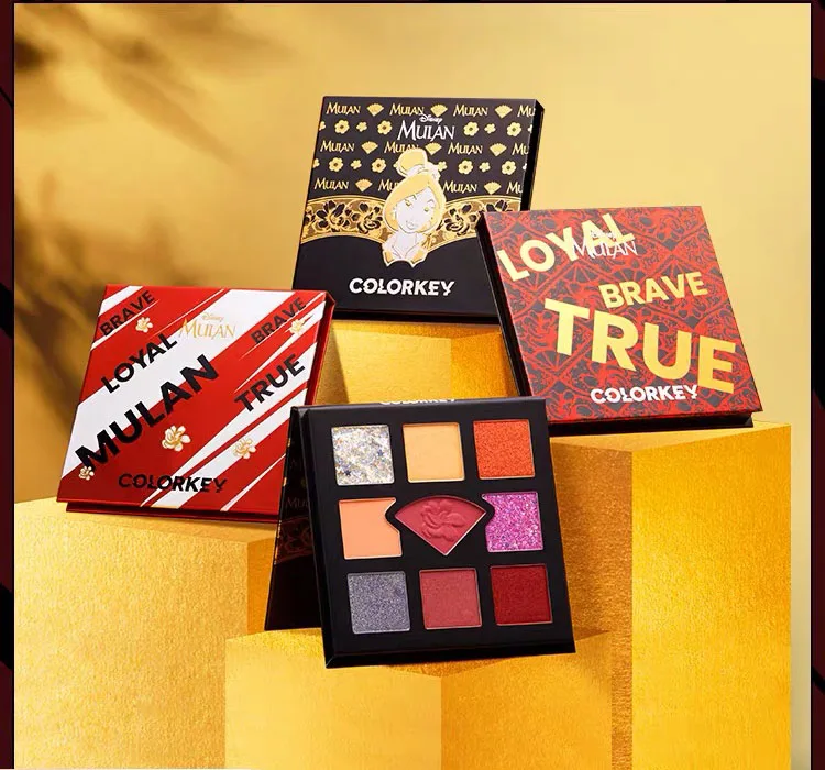 

Colorkey Mulan Eye Shadow Palette 9 Colors Eyeshadow Ins Super Hot Glitter and Shimmer Matte Long lasting Waterproof Eye Makeup