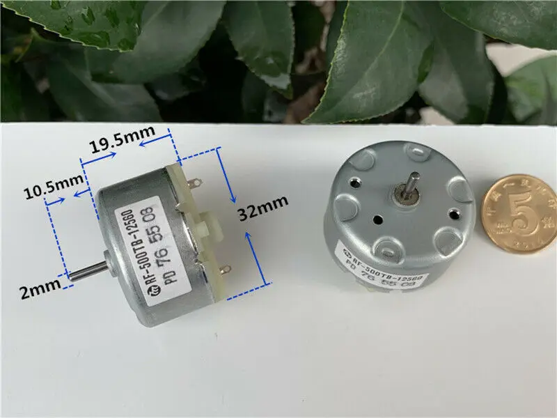 Круглый двигатель MABUCHI RF-500TB-12560, постоянный ток 5 в 6 в 9 в 3-12 В, 5500 об/мин, вал 10,5 мм для CD, DVD-плеера, 1 шт.