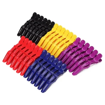 

6pcs/lot Plastic Hair Clip Hairdressing Clamps Claw Hair Section Clips Grip Cutting Barbers For Salon Hair Styling Accessories